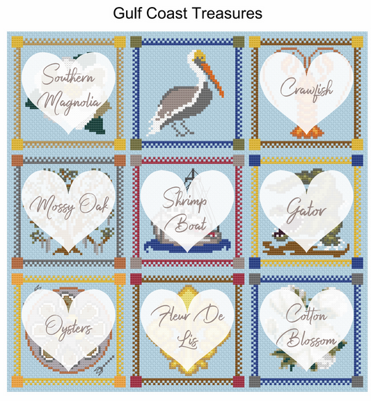 Gulf Coast Treasures - Fleur De Lis - Nonstop Stitching