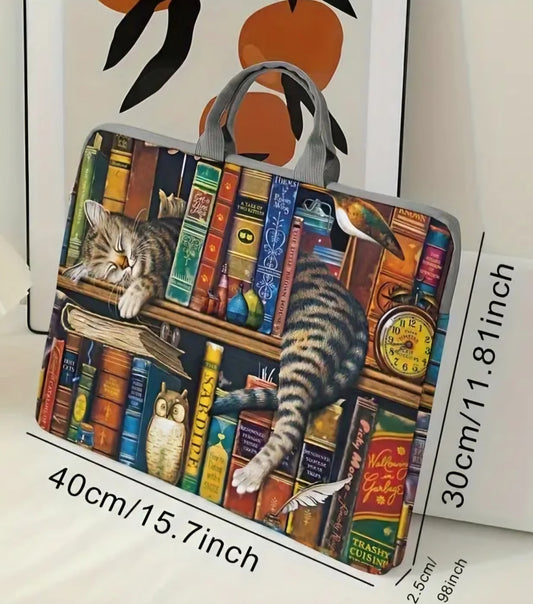 Bookshelf Cat Project Bag - Nonstop Stitching