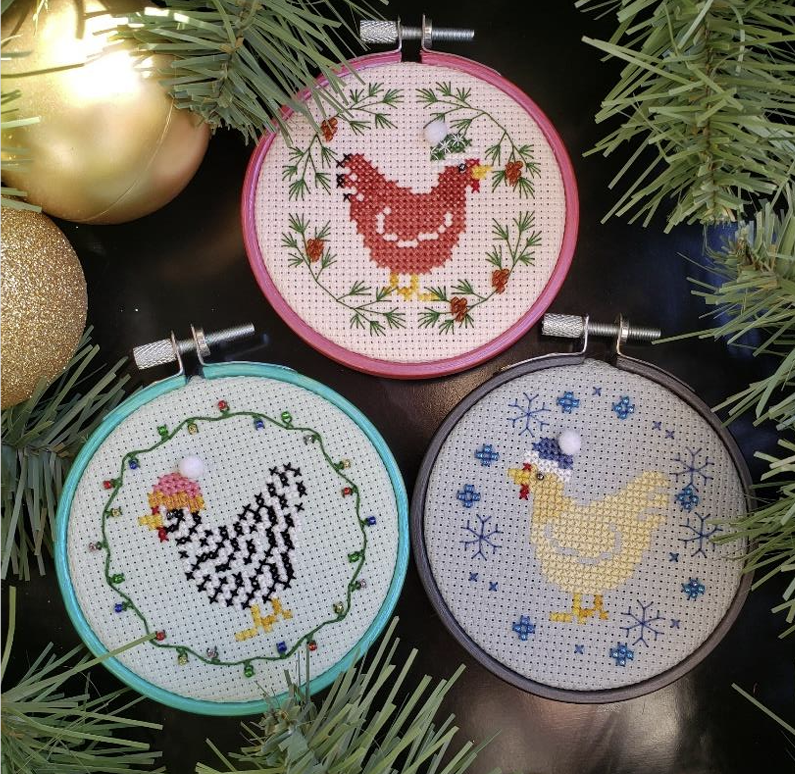 Yuletide Chickens - Nonstop Stitching