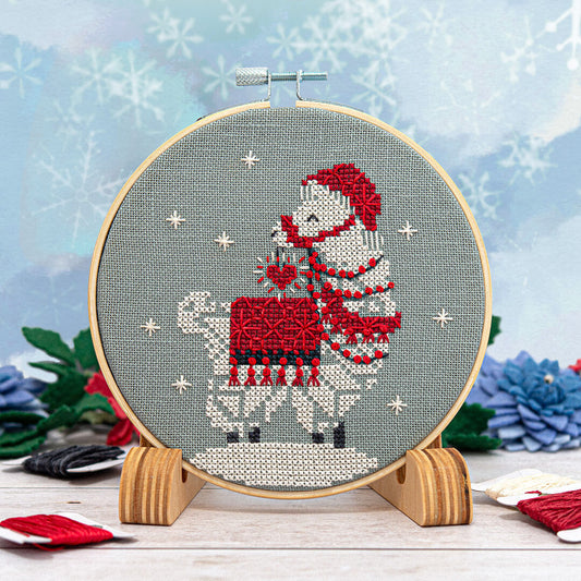 Snowflake Llama Ornament - Nonstop Stitching