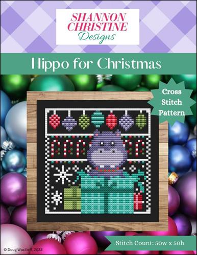 Hippo for Christmas - Nonstop Stitching