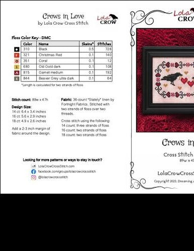 Crows in Love - Nonstop Stitching