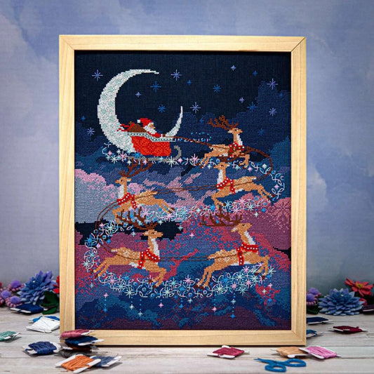 Santa's Moonlit Ride - Nonstop Stitching